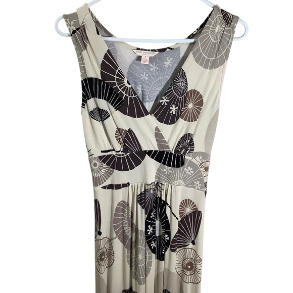 Tori Richard Honolulu Umbrella Print Gathered Waist Maxi Dress - Picture 2 of 10